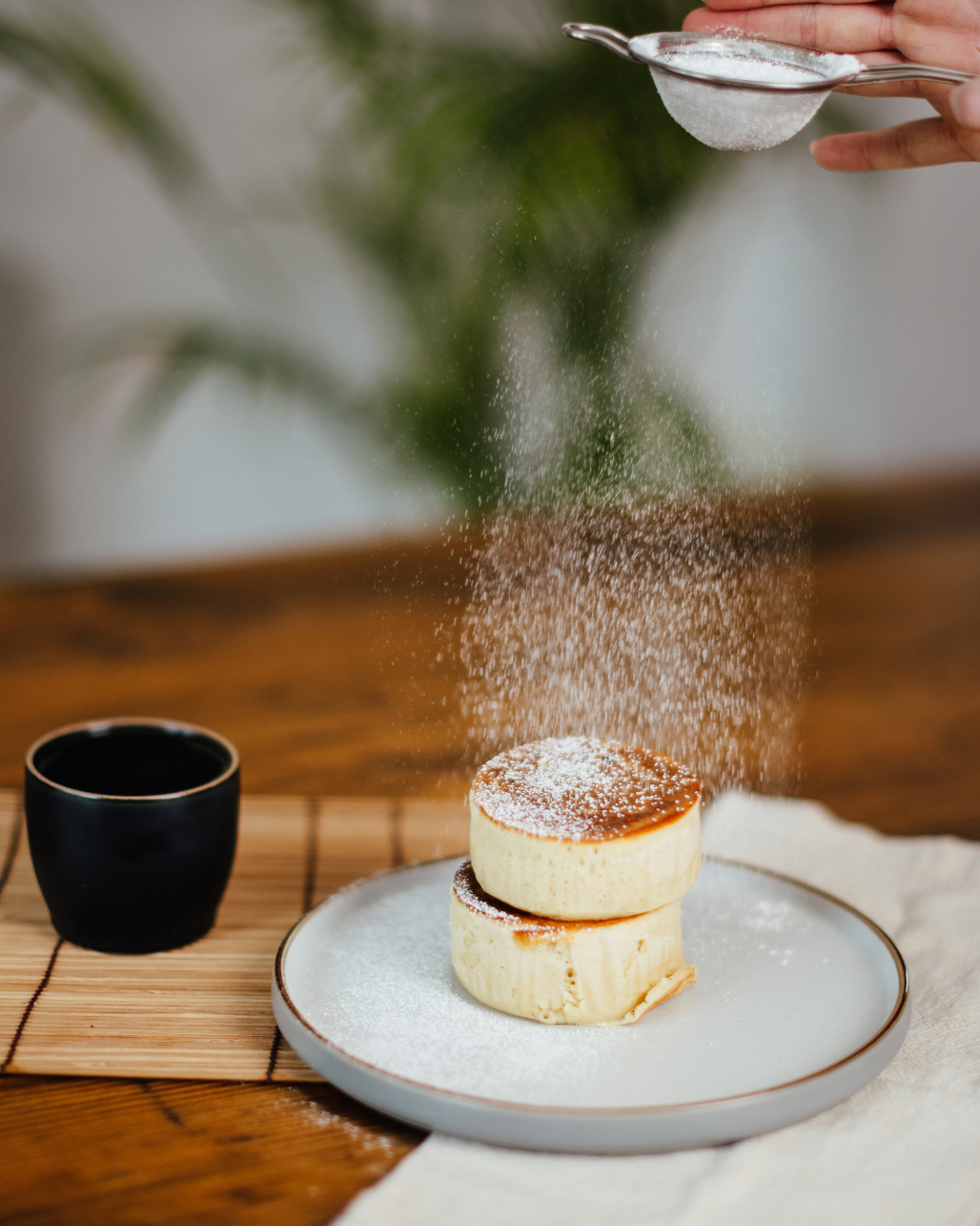 Japanese Fluffy Pancakes with coffee syrup